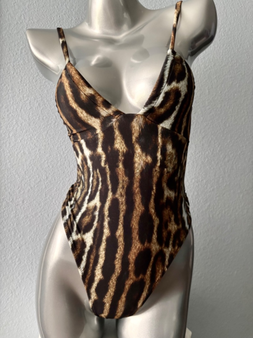 Tropic of C One Piece Swim Swimsuit Solanas Ocelot Print Cheeky Sexy Nwt XS